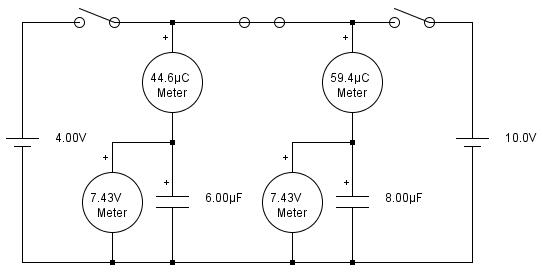 Two Connected Capacitors